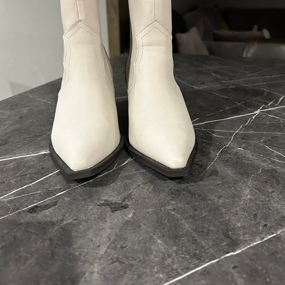 ASOS Cream Ankle Boots